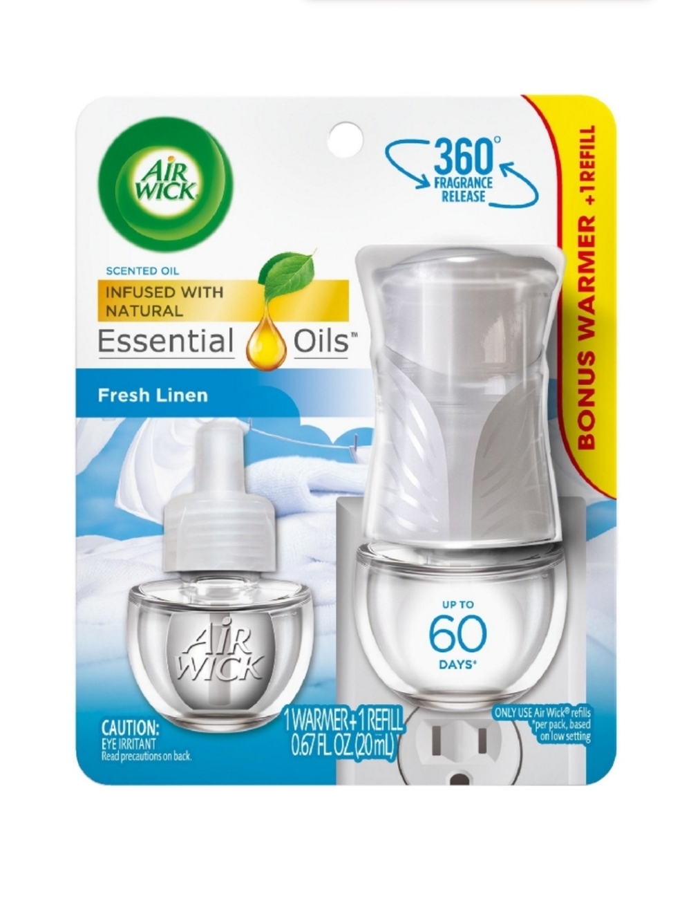 ๐ฎ3/$15 Air Wick Plug-In Air Freshener Warmer Starter Kit Fresh Linen - Picture 5 of 9